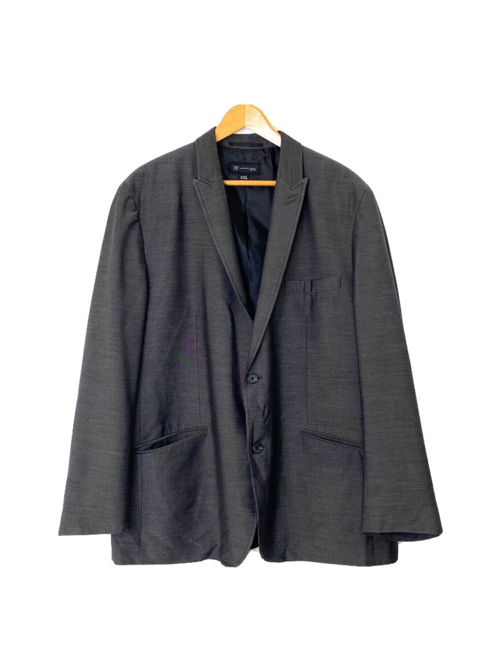 INC Blazer Jacket Sports Suit Coat Mens size XXL Lined Pockets Charcoal Gray